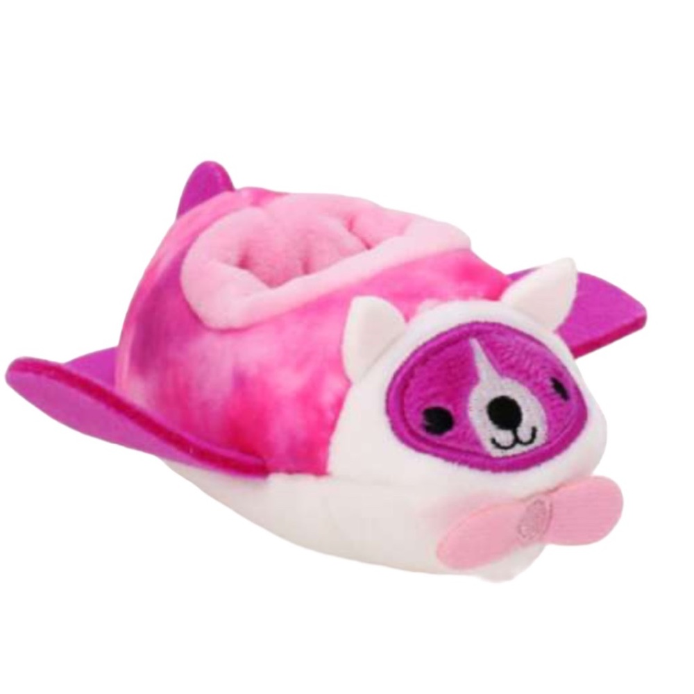 Squishmallows Squishville! 2” Pink Mini Plush Dog Airplane